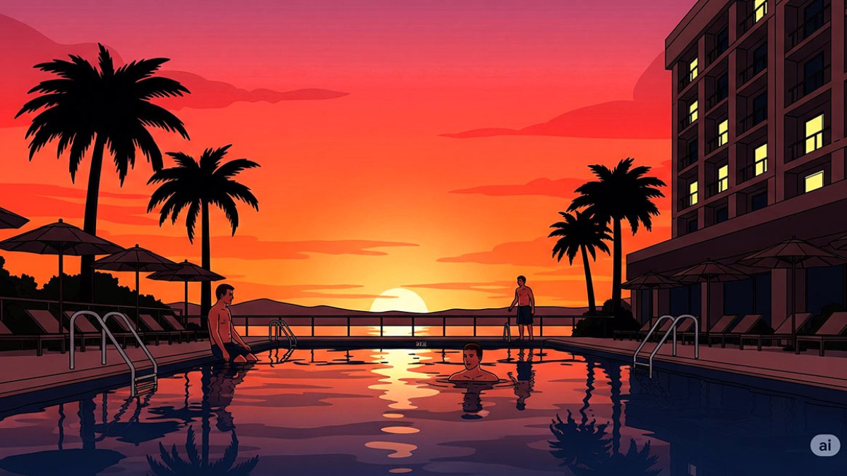 gay resort illustration